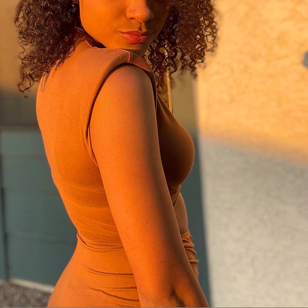 Fashion Nova Women’s Brown Bodycon Cutout Dress, Size Small